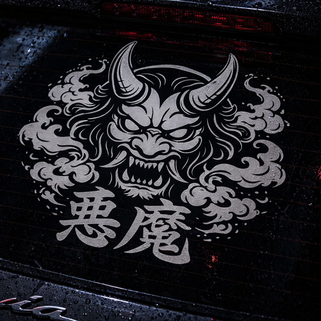 Oni Mask Window Decal