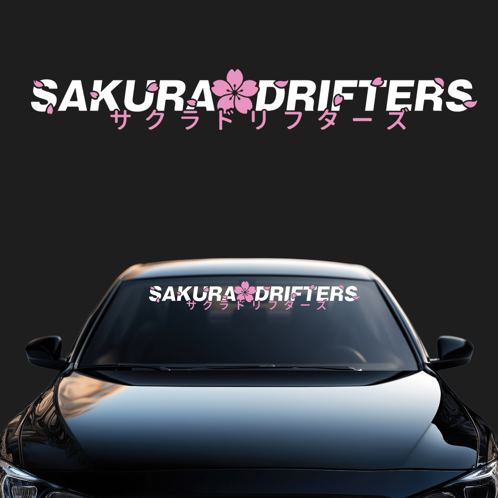 Sakura Drifters Windshield Banner Decal