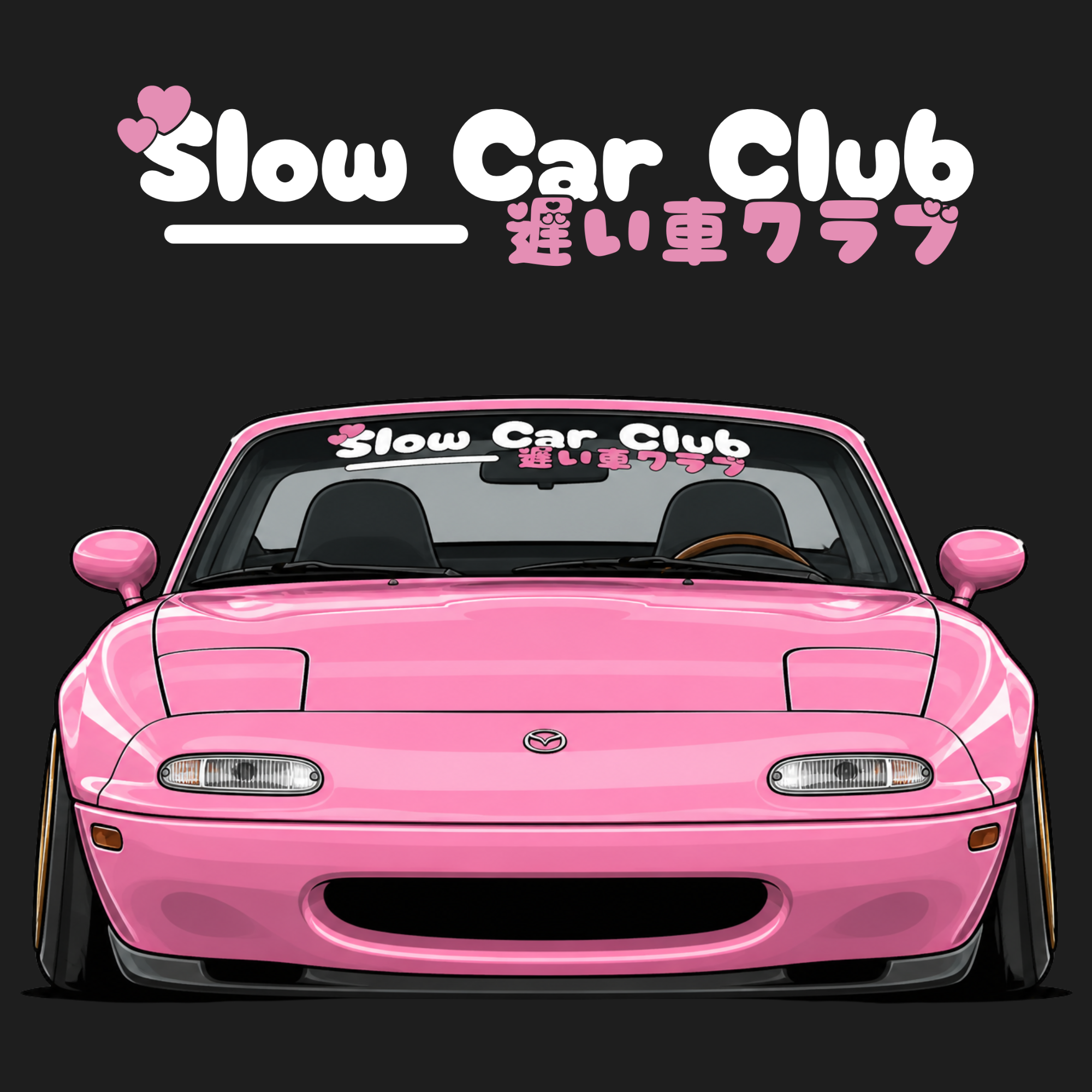 Slow Car Club Text Banner
