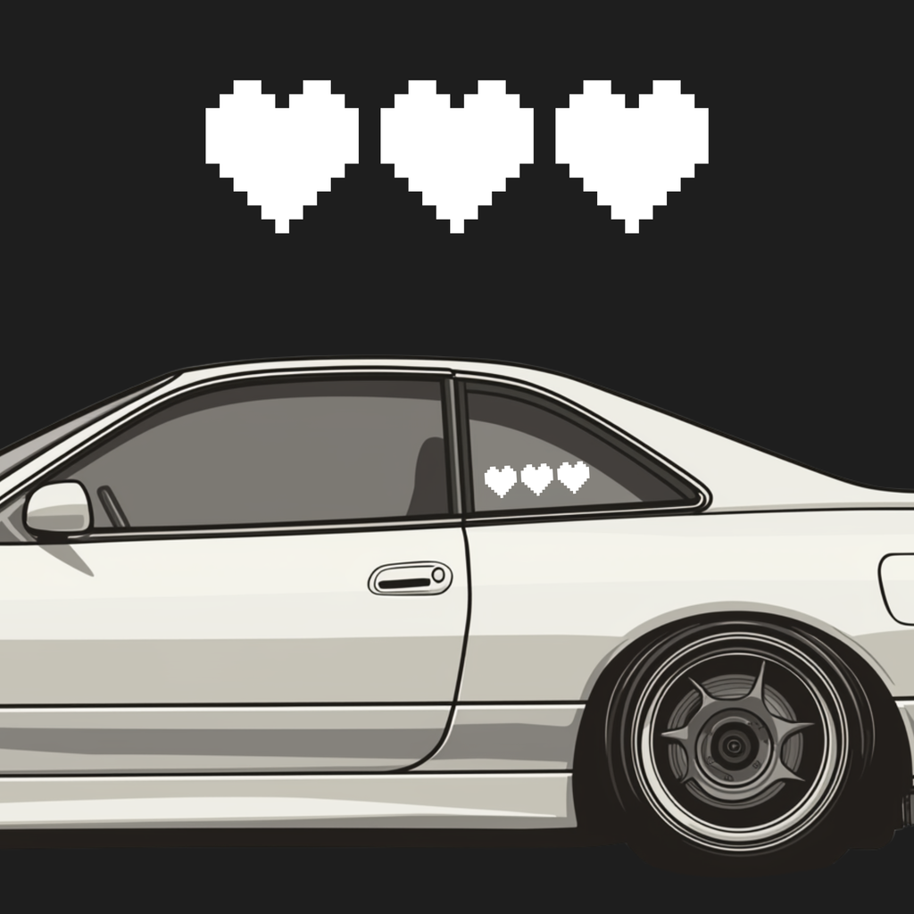 Pixel Hearts Decal