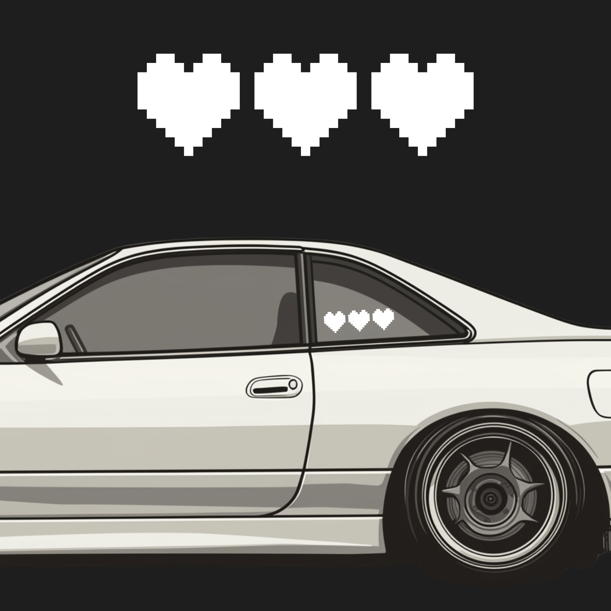 Pixel Hearts Decal