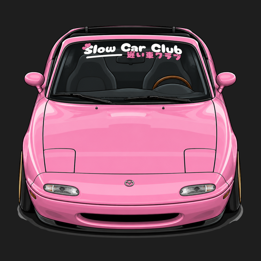 Slow Car Club Text Banner