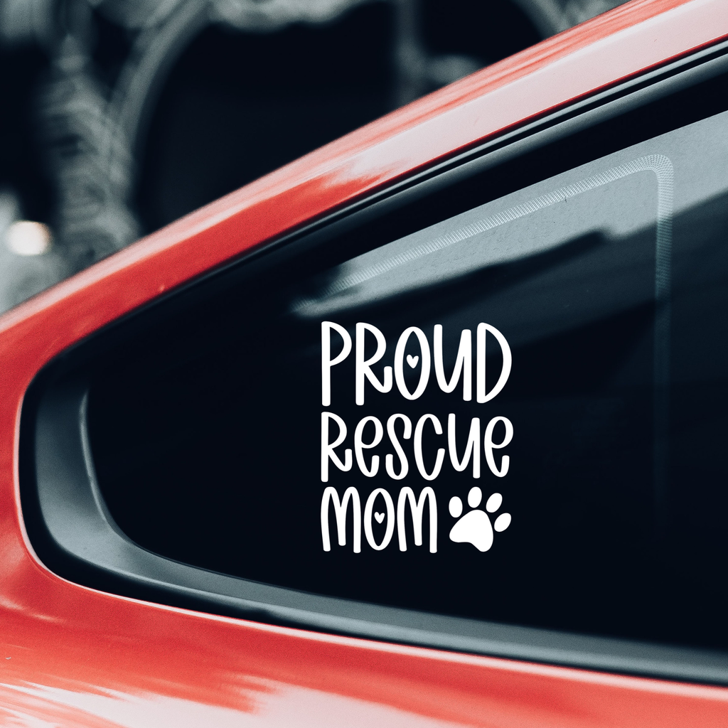 Proud Rescue Mom Decal