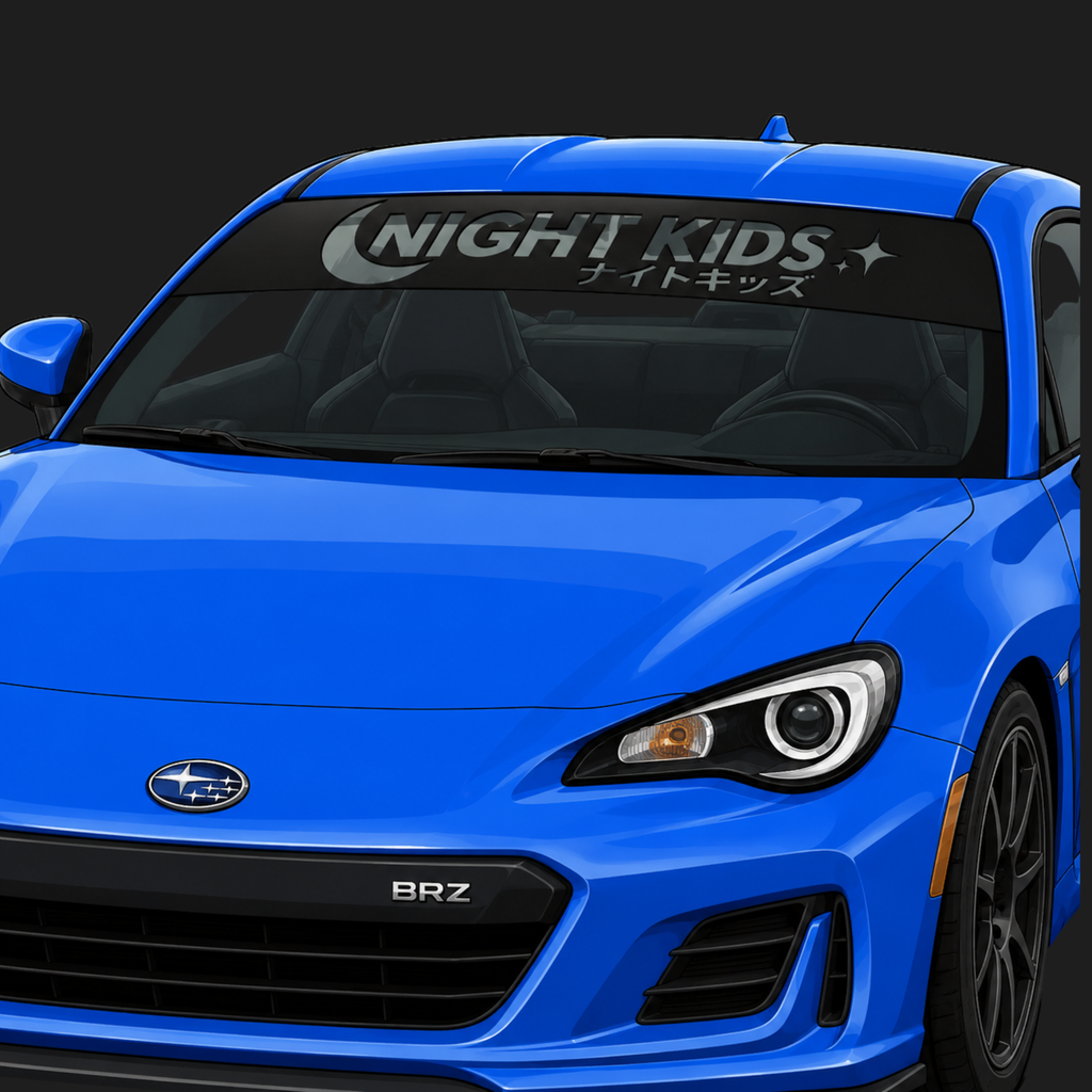 Night Kids Windshield Banner (Cut Out Lettering)