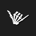 Skeleton Shaka Hand Decal