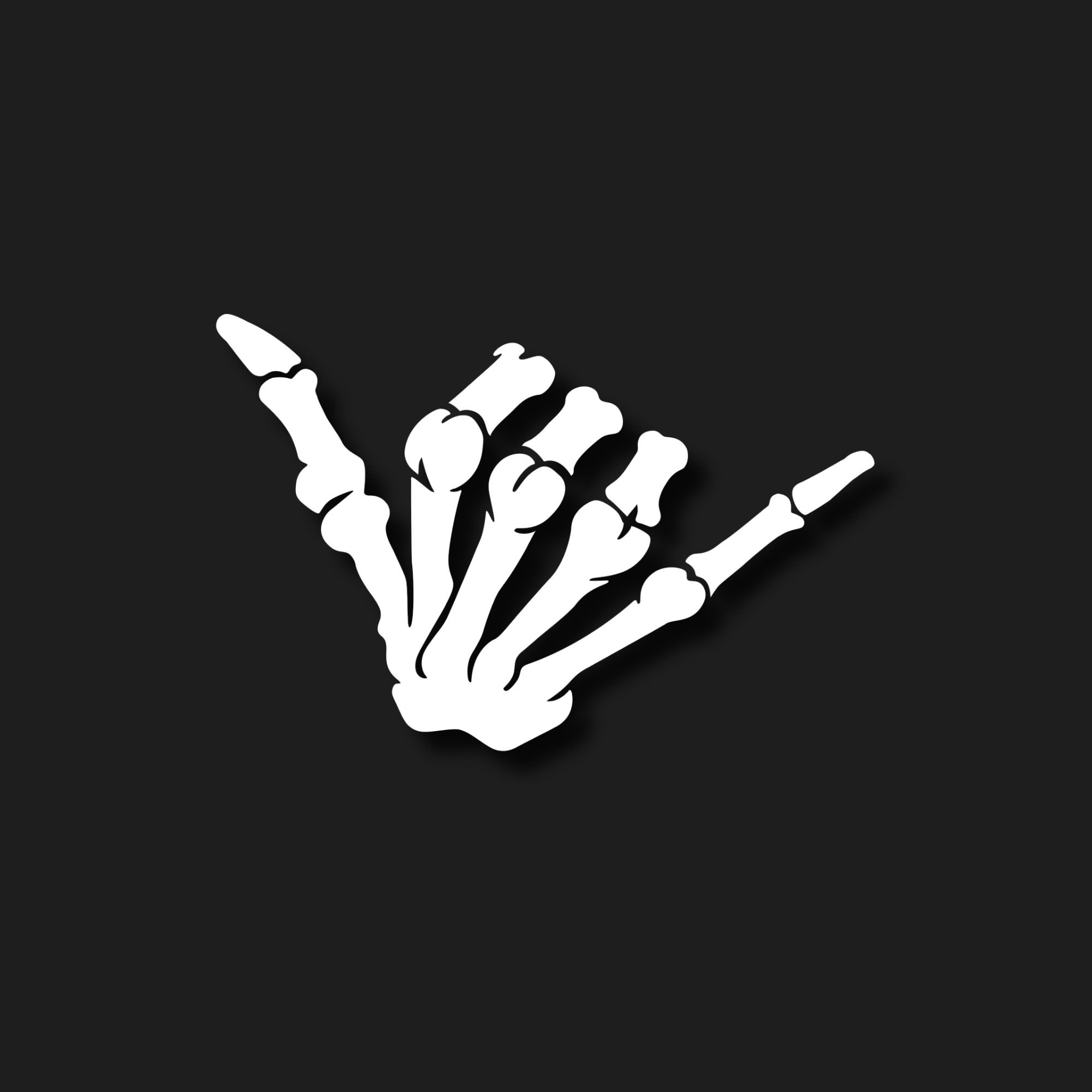 Skeleton Shaka Hand Decal