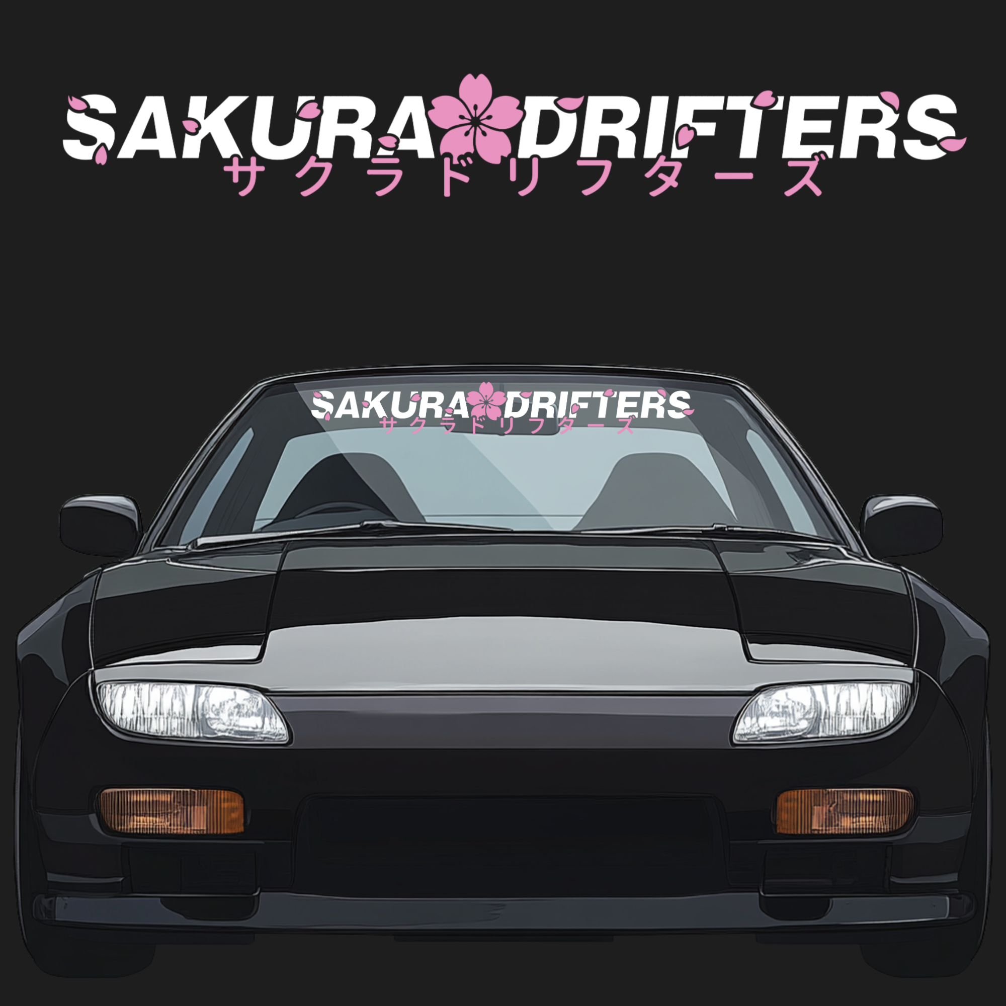 Sakura Drifters Windshield Banner Decal