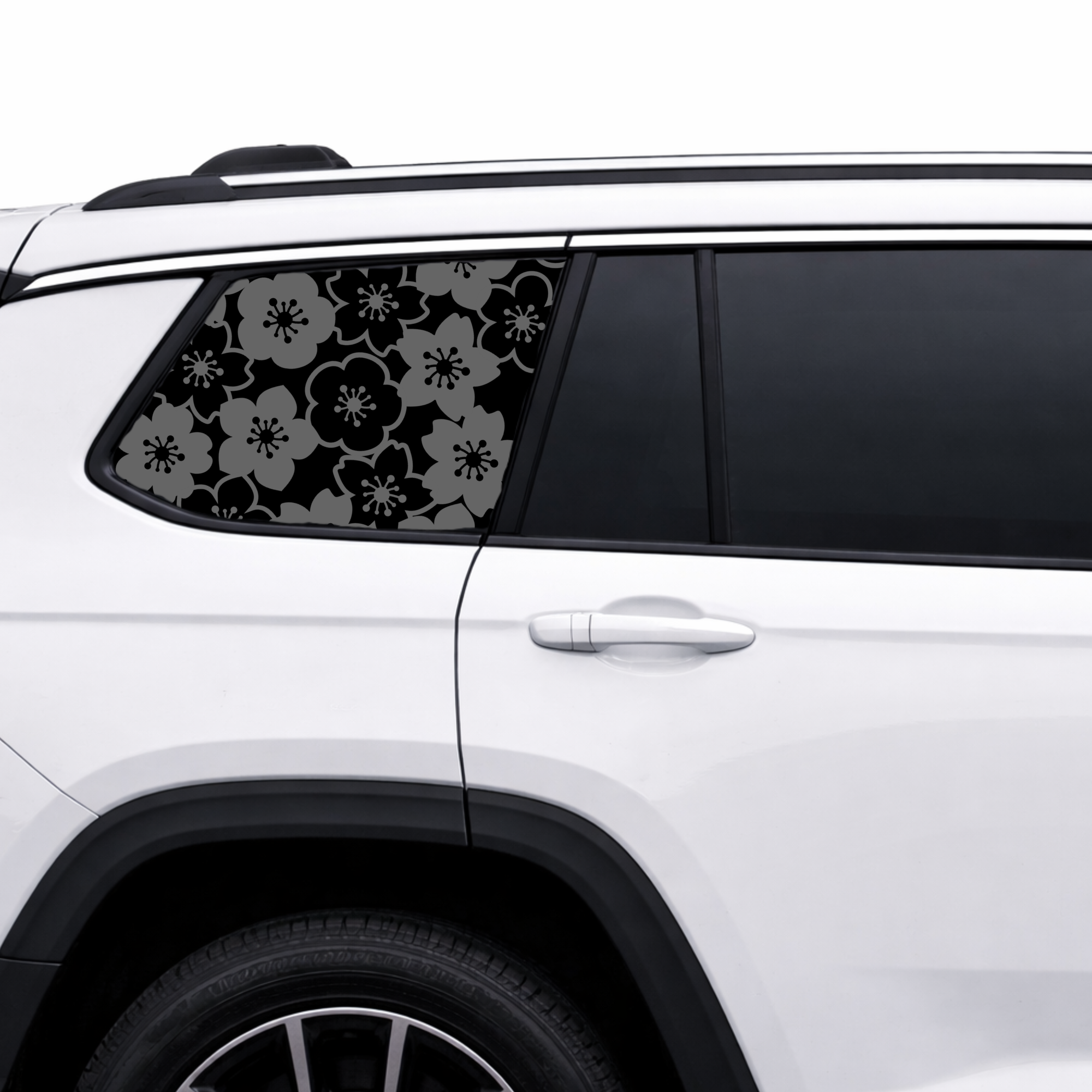 Cherry Blossom Quarter Window Decal – Full Coverage Car Window Vinyl Graphic