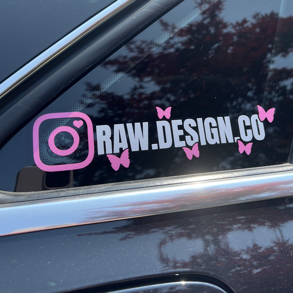 Custom Butterfly Instagram Decal