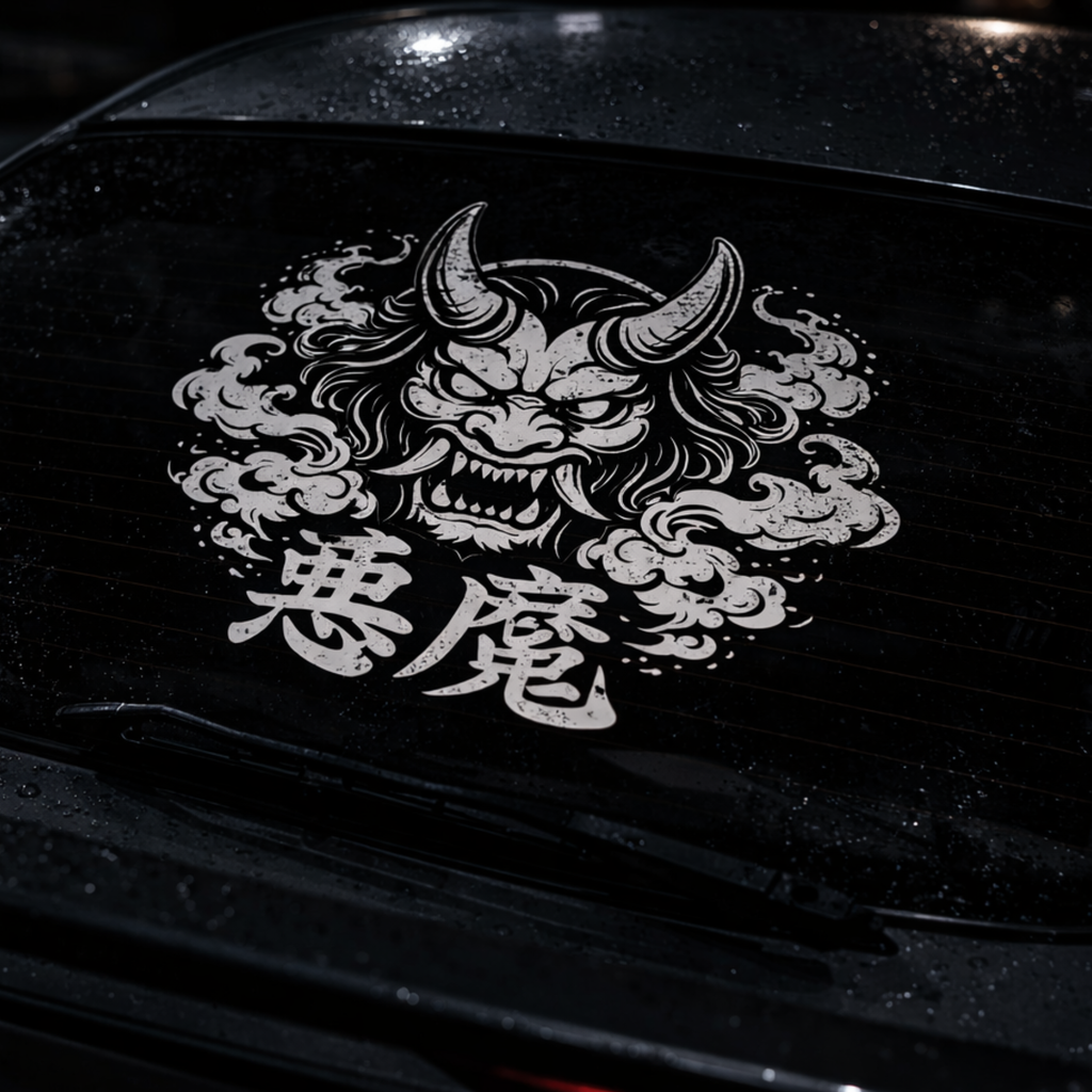Oni Mask Window Decal