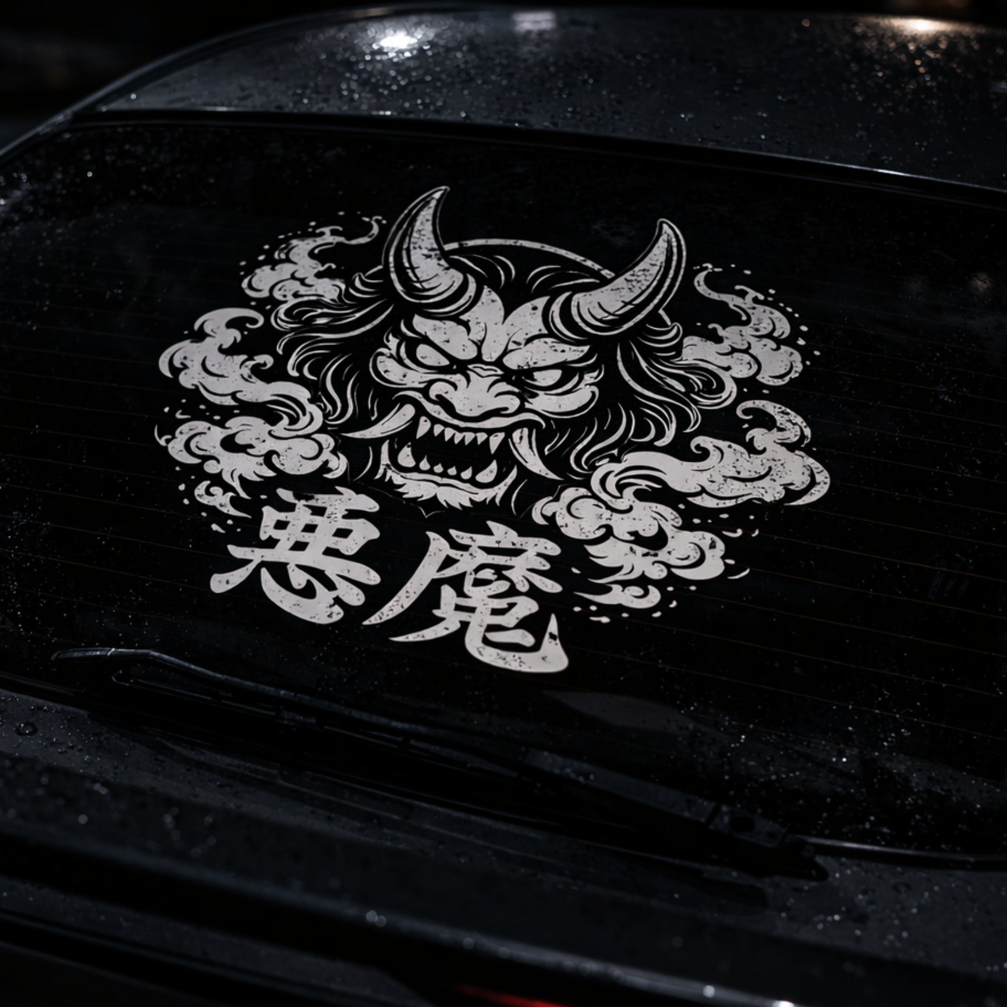 Oni Mask Window Decal