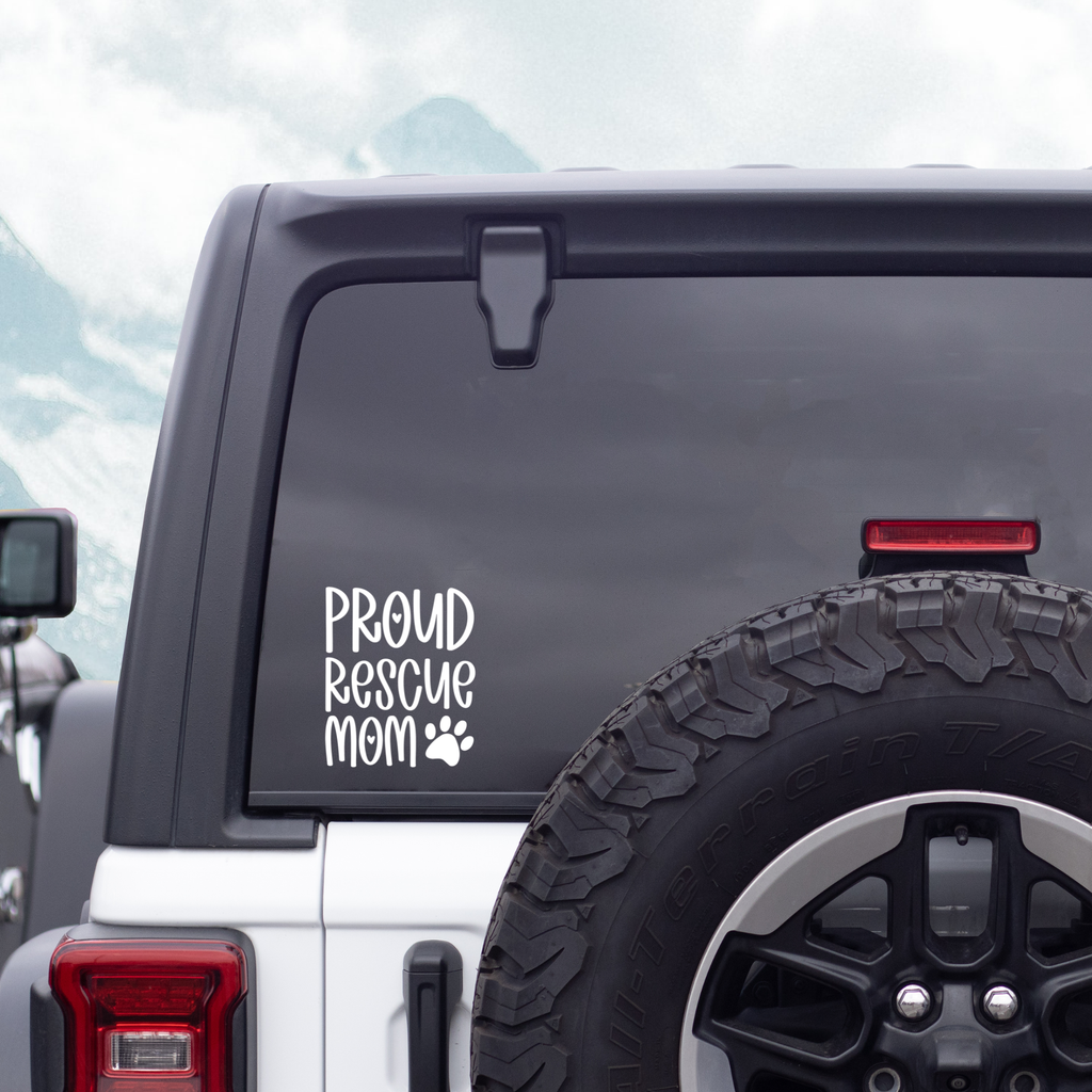 Proud Rescue Mom Decal