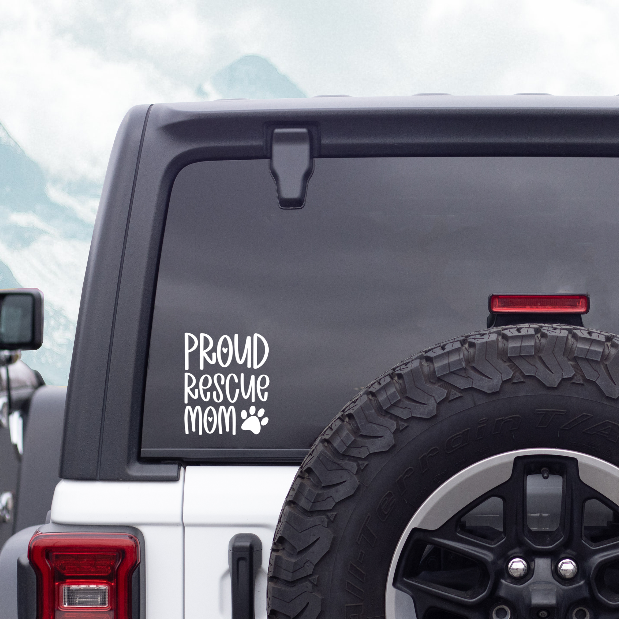 Proud Rescue Mom Decal