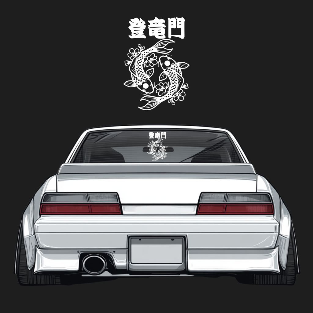 Koi Fish Rear Windshield Banner