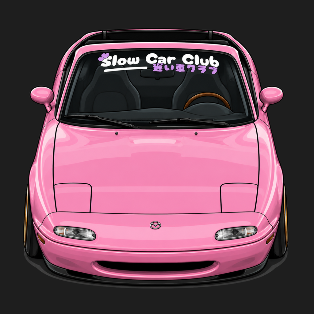 Slow Car Club Text Banner