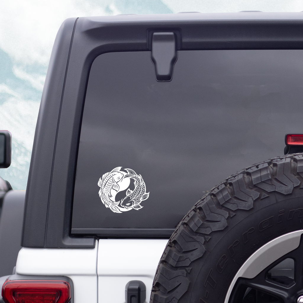 Yin Yang Koi Fish Decal