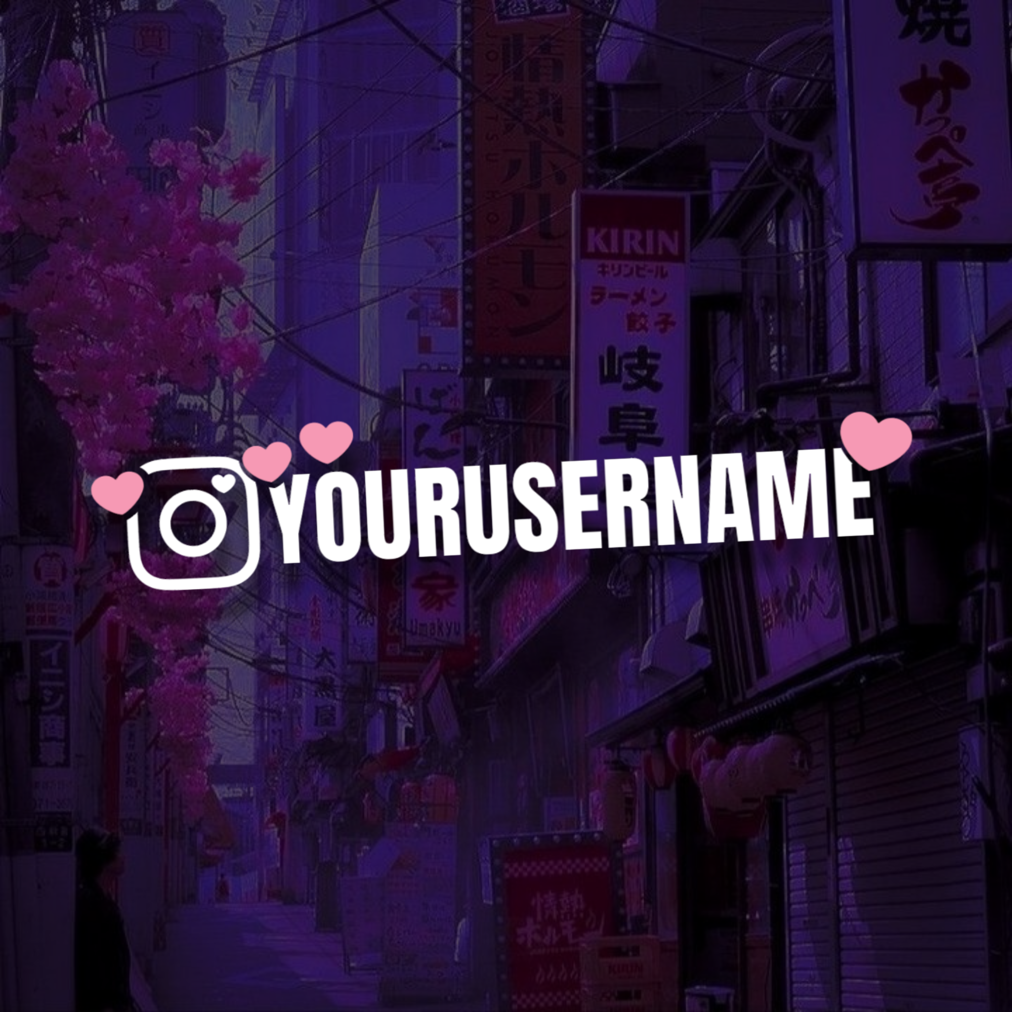 Custom Hearts Instagram Decal - Set of 2