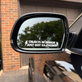 Objects in Mirror Just Got Ka-Chowed Mirror Decal
