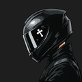 Cross Motorcycle Helmet Decal