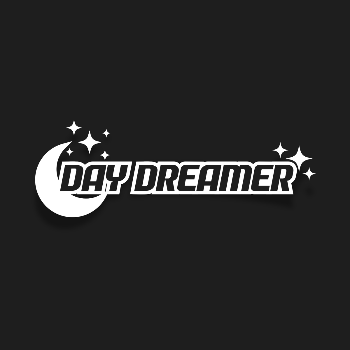 Day dreamer decal design with a moon and stars