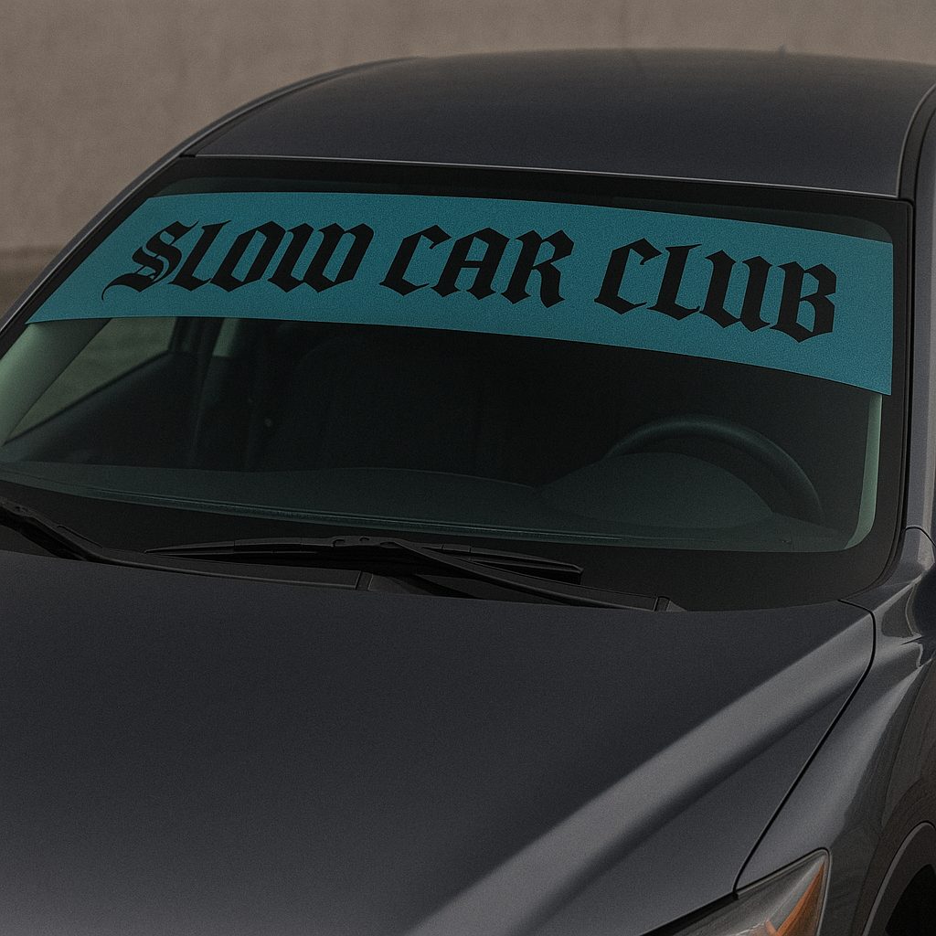 Custom 1 Color Die-Cut Windshield Banner - Personalized Text Car Banner