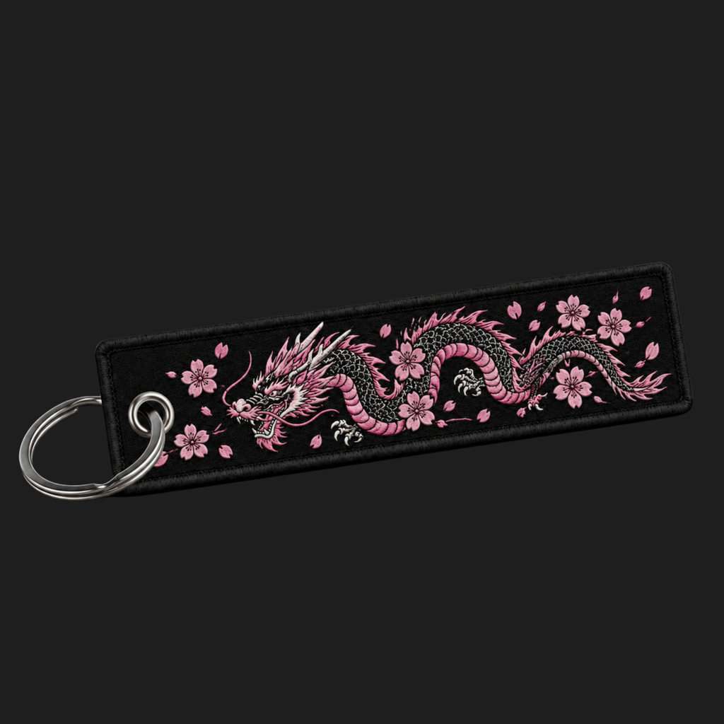 Sakura Dragon Jet Tag Keychain (PRE-ORDER)
