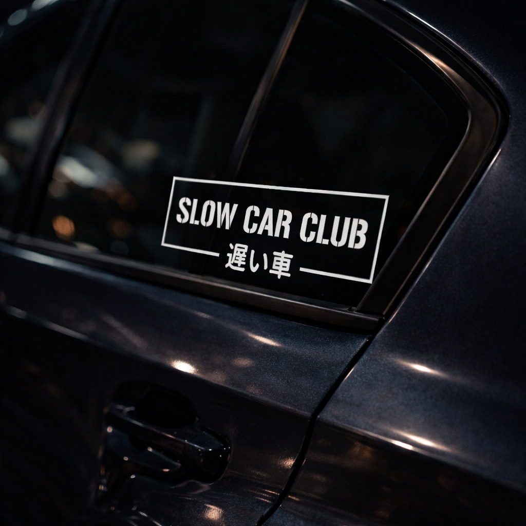 Slow Car Club Car Decal