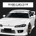 Slow Car Club Windshield Banner (Cut Out Lettering)
