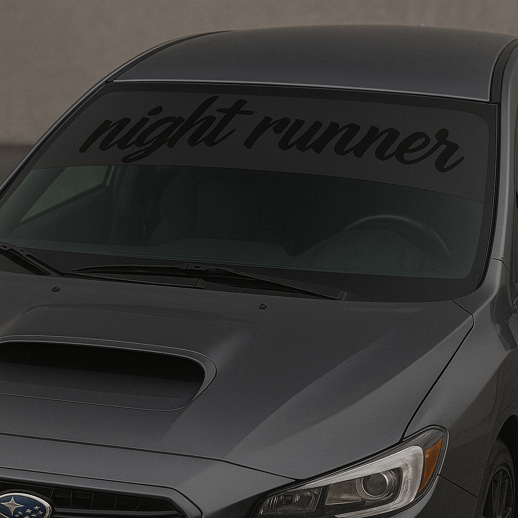 Custom 1 Color Die-Cut Windshield Banner - Personalized Text Car Banner