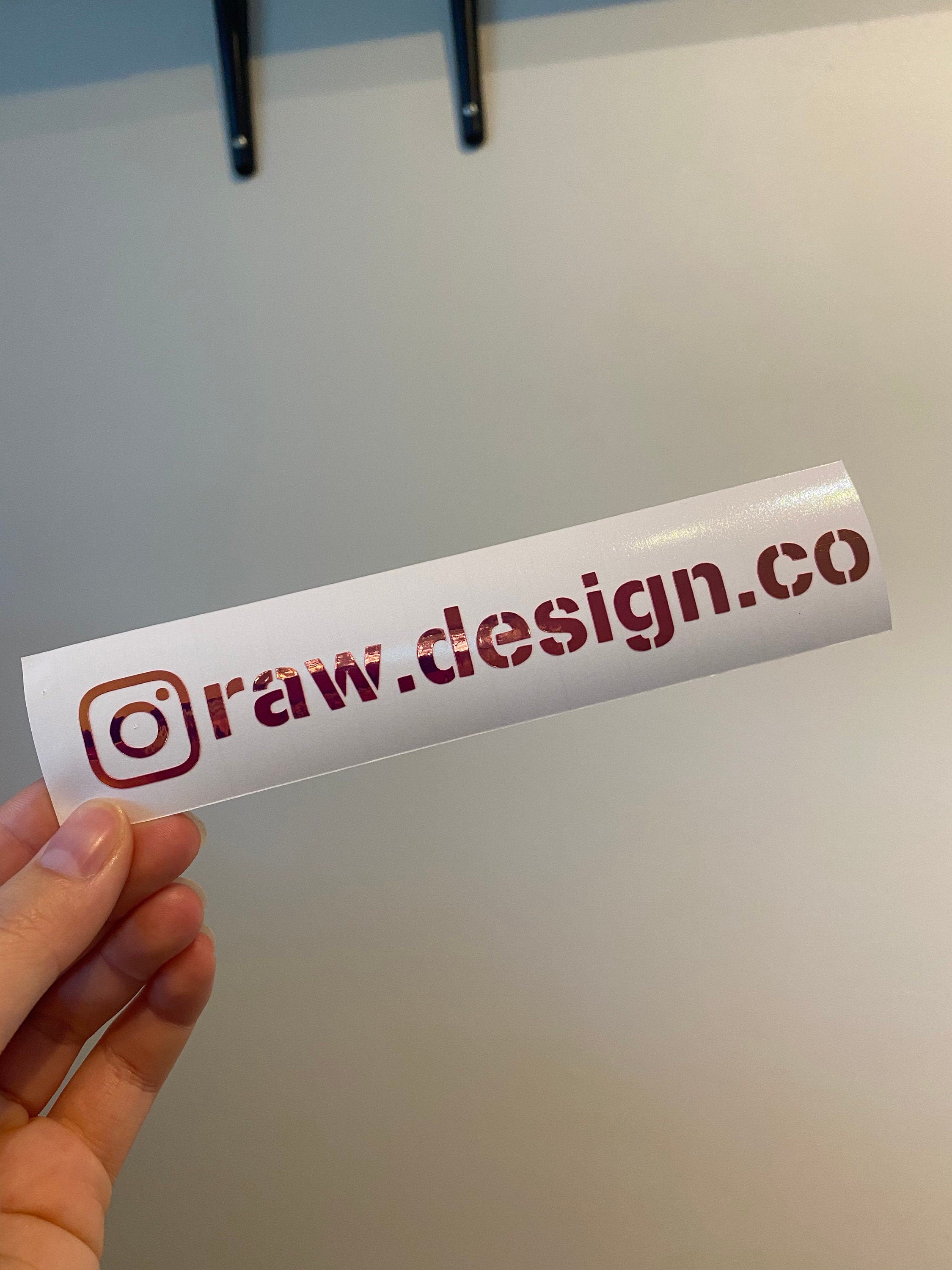 Holographic Custom Instagram UsernameDecal, Instagram Handle Decal, Personalized Vinyl Sticker, Social Media Decal, Instagram Vinyl Decal