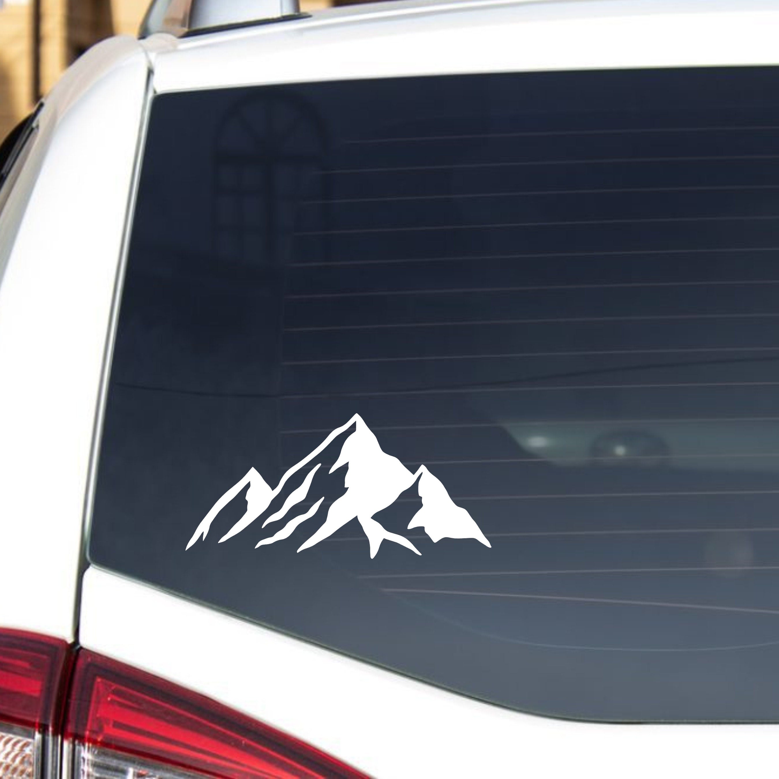 Mountain Range Decal | Vinyl Car Decal | Multiple Colors And Sizes | Mountain Vinyl Decal | For Cars, Trucks, Windows, Laptops, Water Bottle