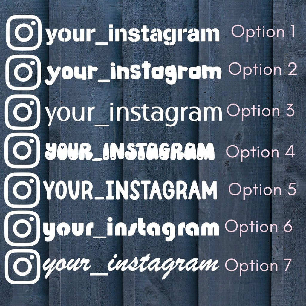 Holographic Custom Instagram UsernameDecal, Instagram Handle Decal, Personalized Vinyl Sticker, Social Media Decal, Instagram Vinyl Decal