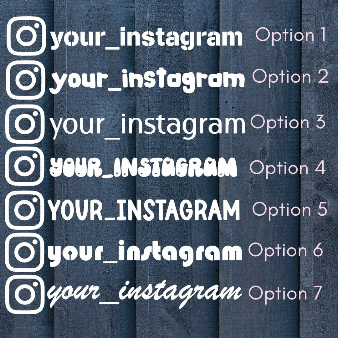 Holographic Custom Instagram UsernameDecal, Instagram Handle Decal, Personalized Vinyl Sticker, Social Media Decal, Instagram Vinyl Decal