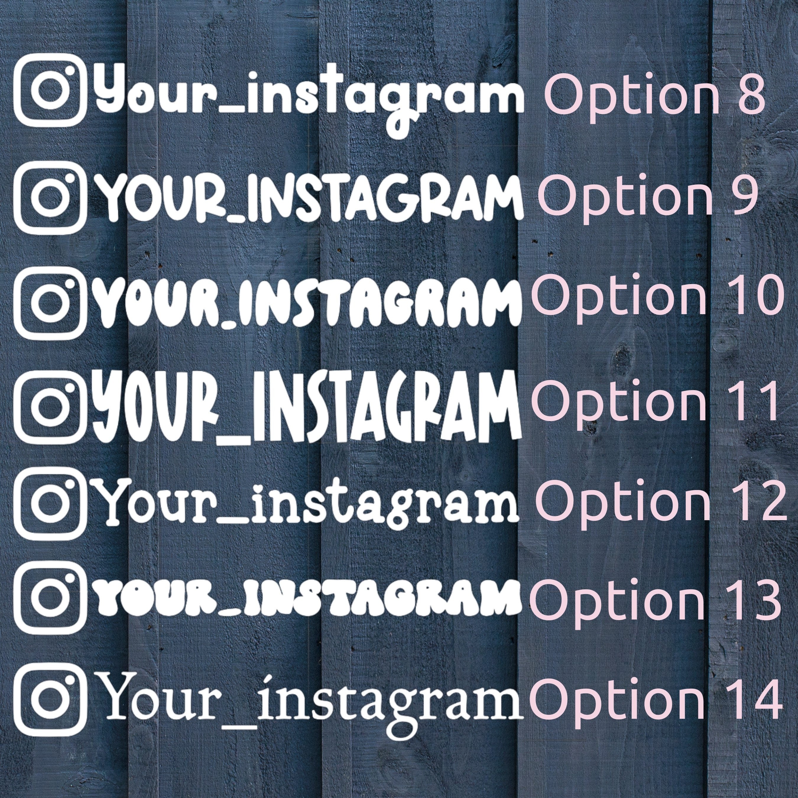 Holographic Custom Instagram UsernameDecal, Instagram Handle Decal, Personalized Vinyl Sticker, Social Media Decal, Instagram Vinyl Decal