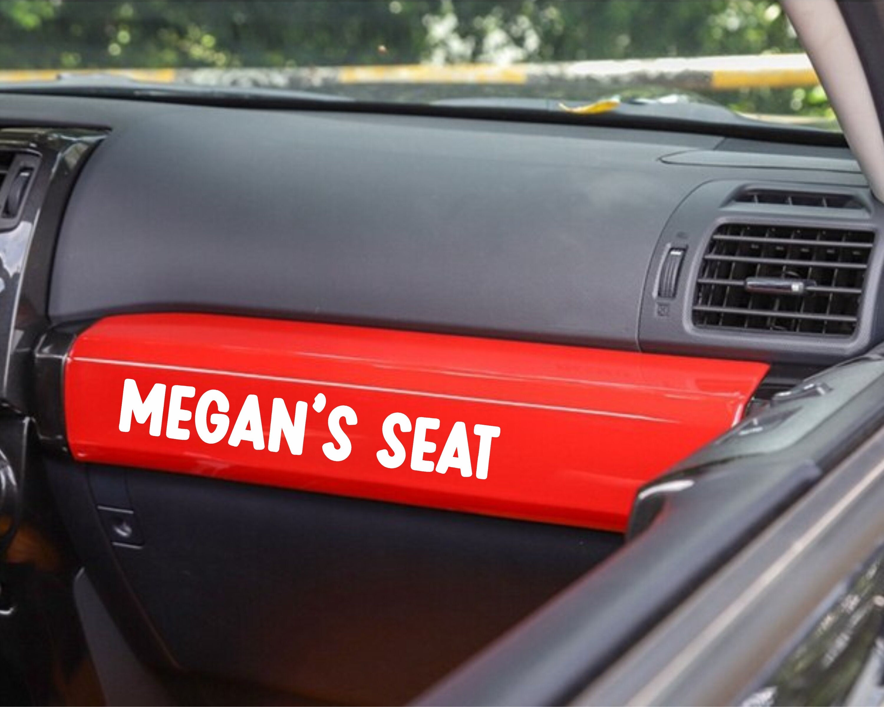 Girlfriend Seat Name Decal | Car Seat Sticker | Custom Name Decal | Car Decal | Gift For Him | Gift For Her