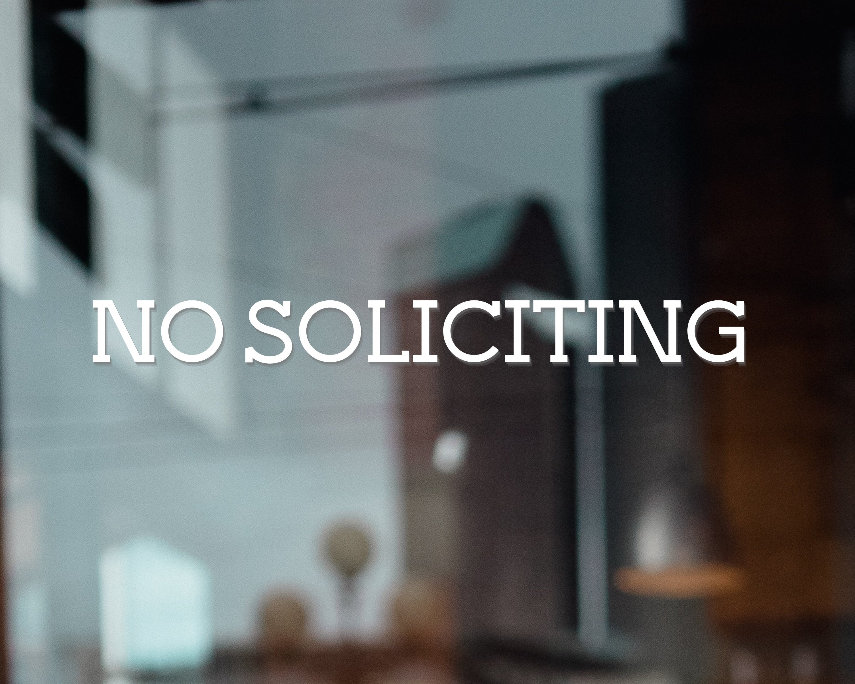 No Soliciting Decal | Window Decal | Store Front Sticker | Vinyl Decal | Business Decal | Multiple Colours & Sizes
