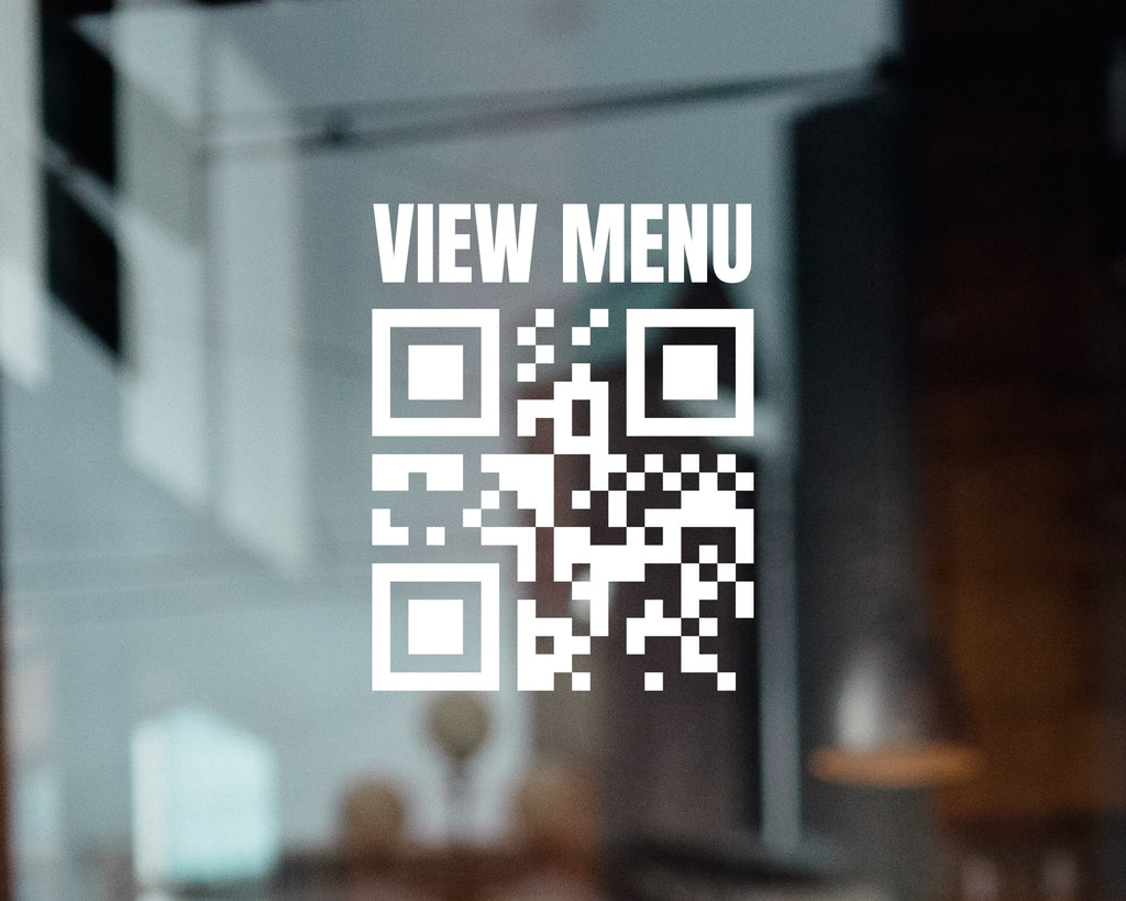 Custom QR Code Vinyl Decal | Storefront Decal | Menu QR Code Decal | Business | Car Decal | Window Decal Sticker