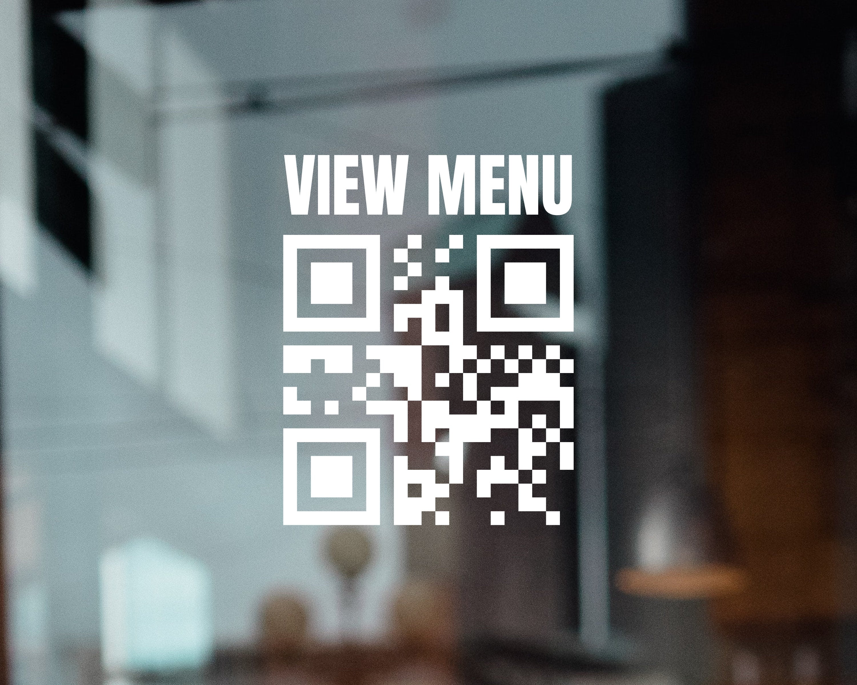 Custom QR Code Vinyl Decal | Storefront Decal | Menu QR Code Decal | Business | Car Decal | Window Decal Sticker