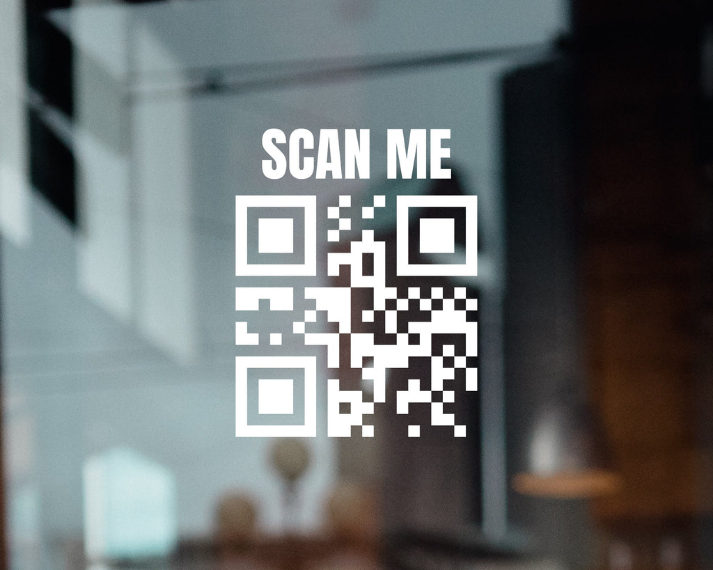 Custom QR Code Vinyl Decal | Storefront Decal | Menu QR Code Decal | Business | Car Decal | Window Decal Sticker