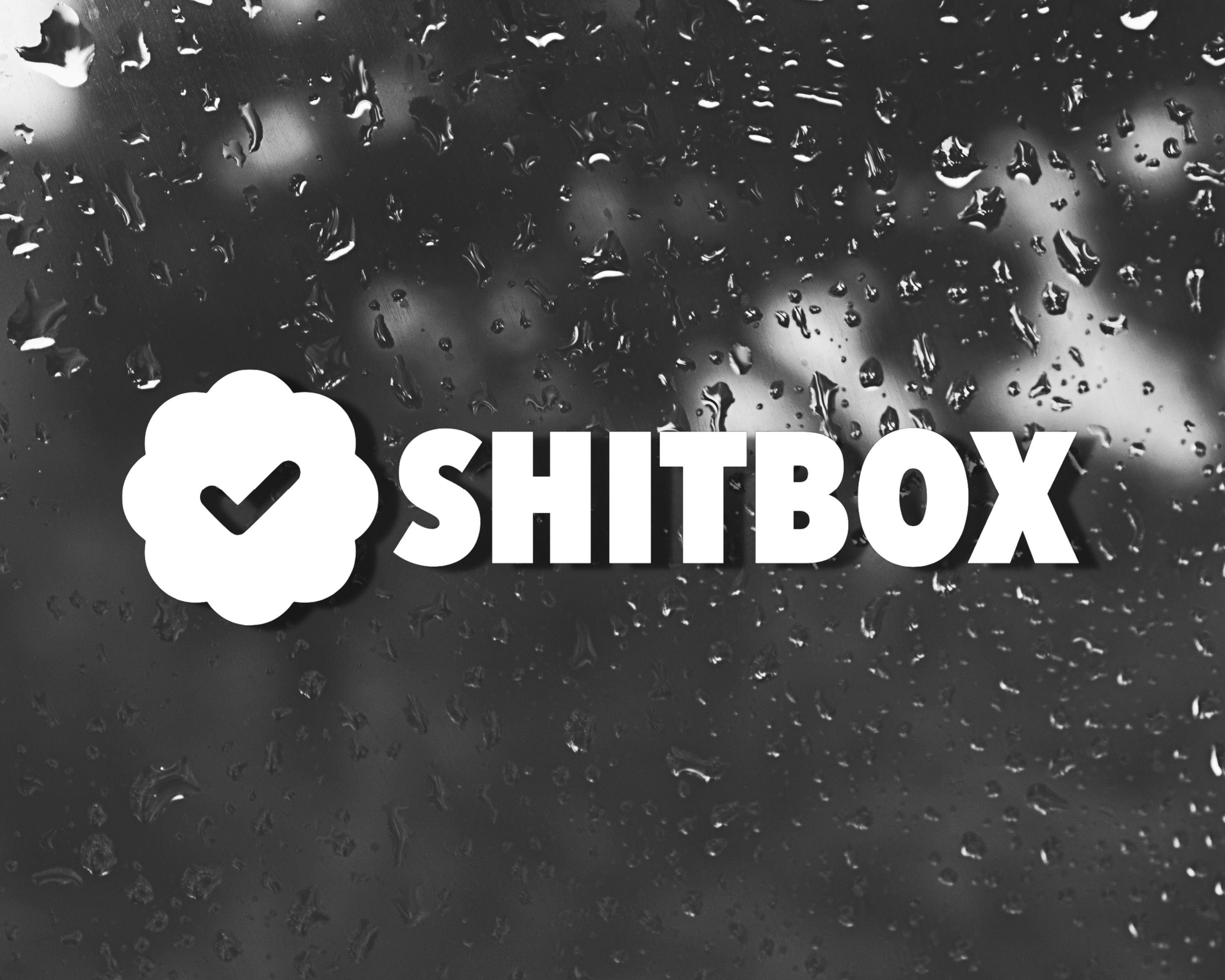 Verified Shitbox Vinyl Decal | Shit Box Decal | JDM Car Stickers | Car Bumper Stickers | Multiple Sizes & Colours