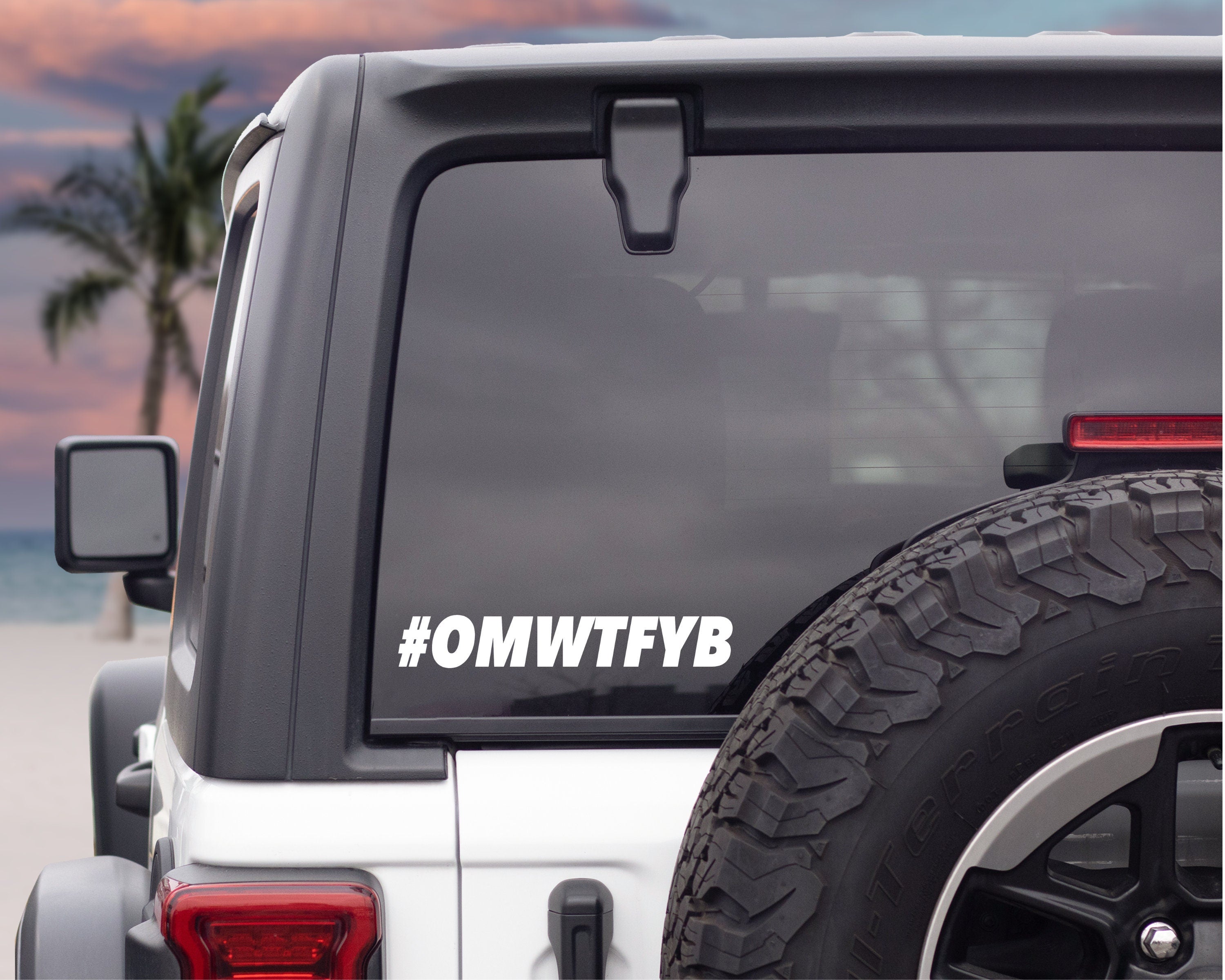 OMWTFYB Vinyl Decal | Funny Car Decals | JDM Car Decal | On My Way To Fuck Your Bitch Sticker | Multiple Sizes & Colours