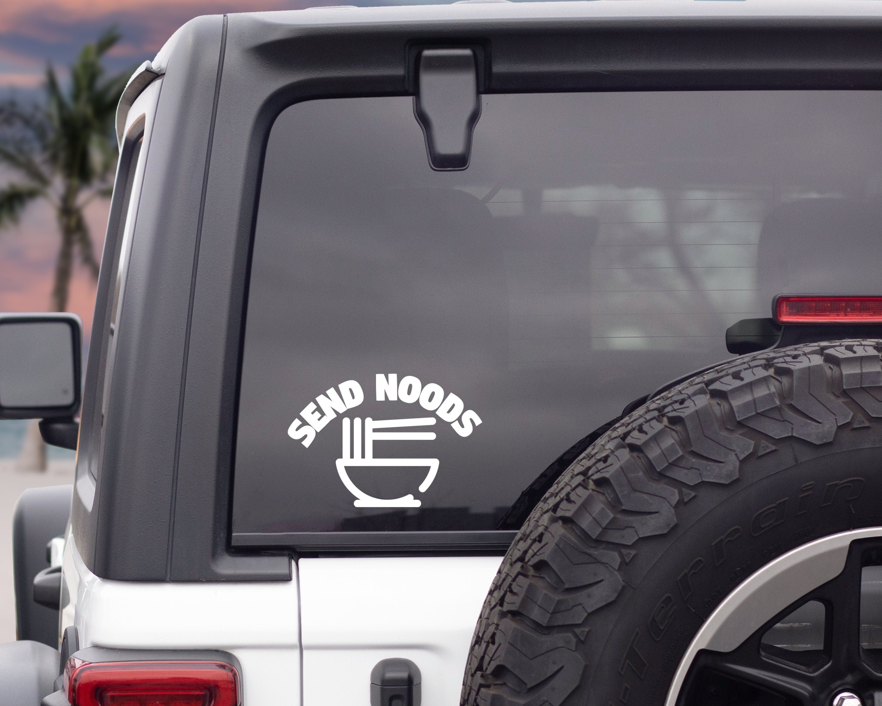 Send Noods Vinyl Decal | JDM Car Decals | Ramen Decal | Funny Car Bumper Sticker | Car Window Sticker | Multiple Sizes & Colours