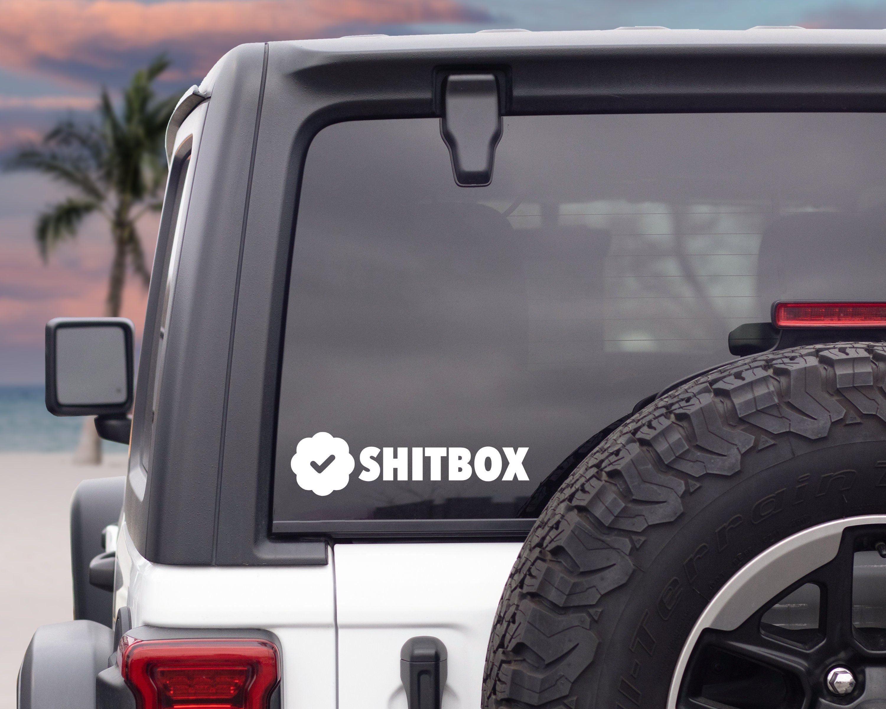 Verified Shitbox Vinyl Decal | Shit Box Decal | JDM Car Stickers | Car Bumper Stickers | Multiple Sizes & Colours