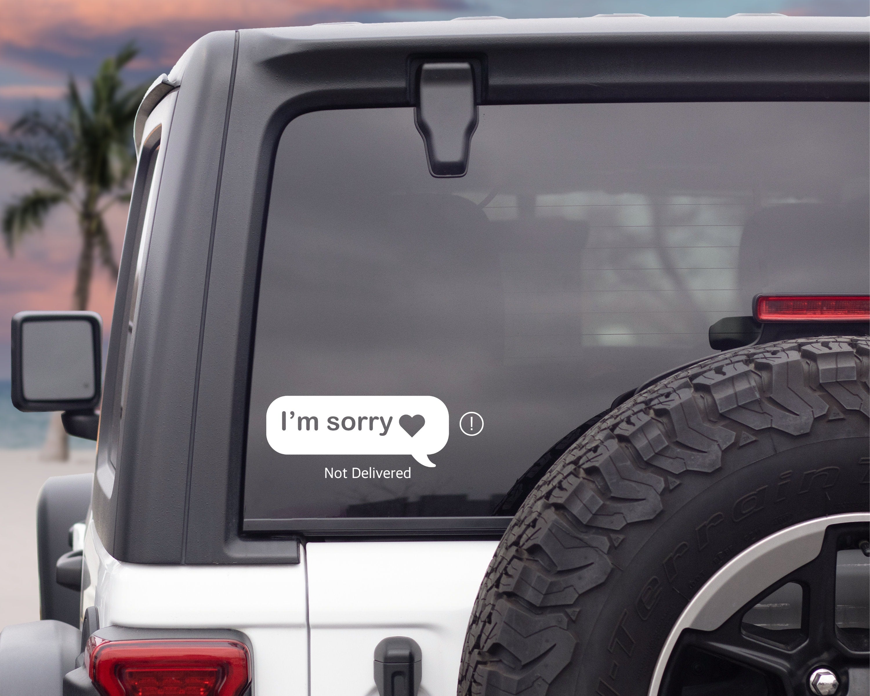 I’m Sorry Text Message Vinyl Decal | JDM Car Decals | Car Bumper Stickers | Sad Boys Decal | Sad Girls Decal | Window Decal