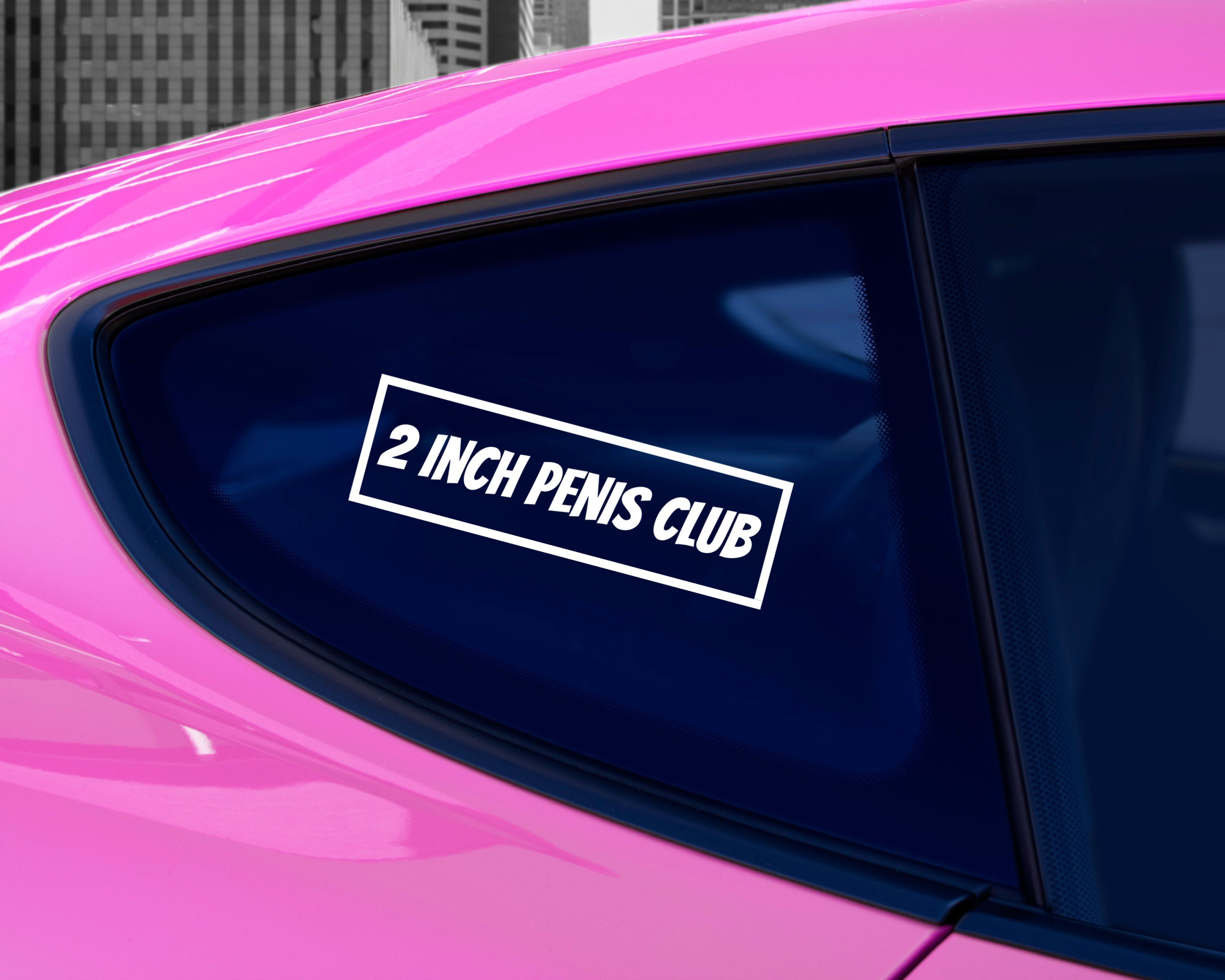 2 Inch Penis Club Vinyl Car Sticker | Small Dick Club Sticker | Funny Car Decals | Funny Bumper Sticker | JDM Vinyl Decals | Car Sticker