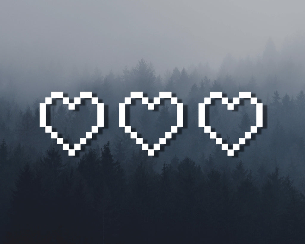 Pixel Heart Vinyl Decal | Love Heart Sticker | Pixel Vinyl Decal | Car Vinyl Stickers | Video Game Decal | Holographic Decals | Car Decals