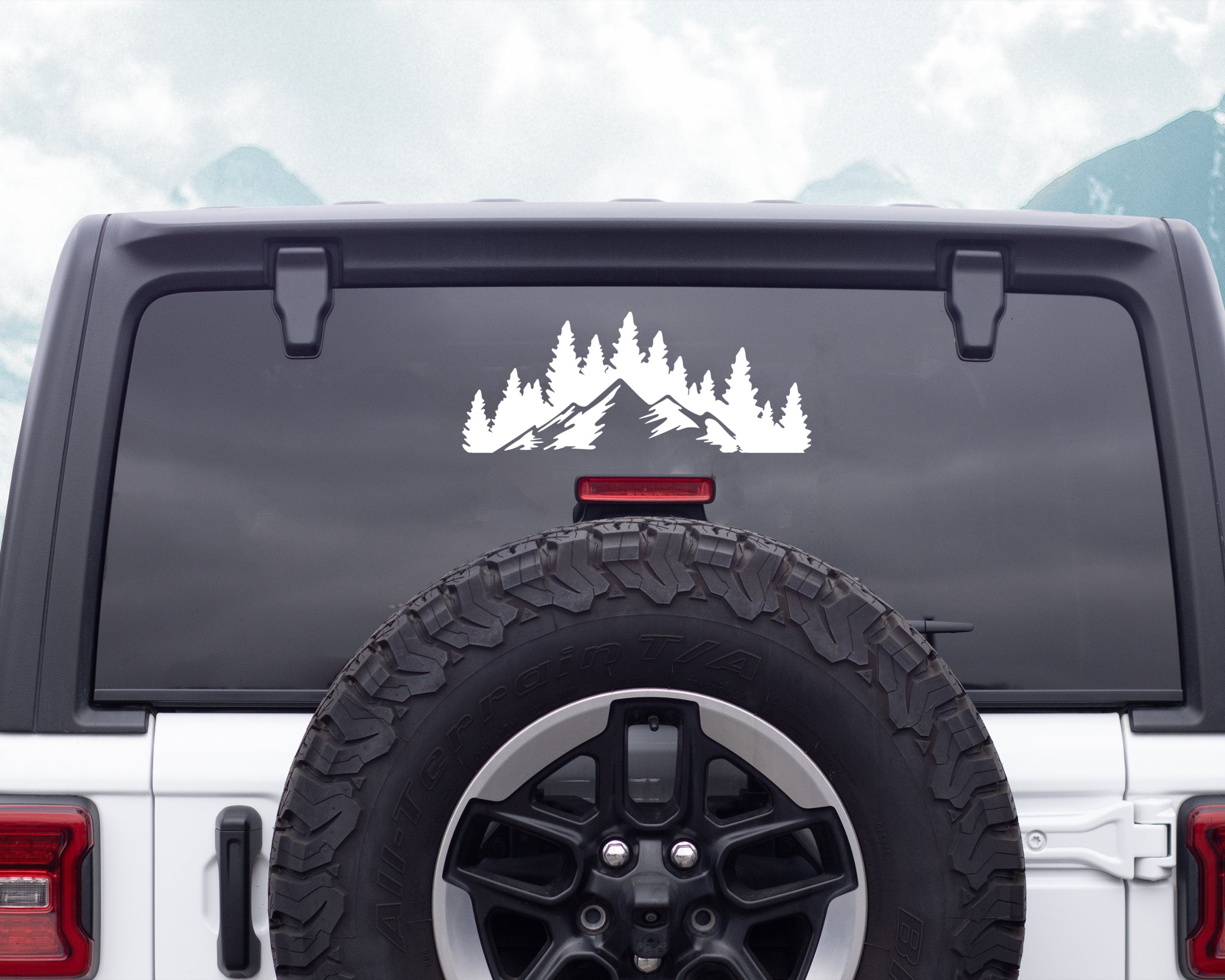 Mountain Range Decal | Mountain Range Sticker | Forest Silhouette Decal | Adventure Decal | Explore Sticker | Mountain Sticker | Car Decal