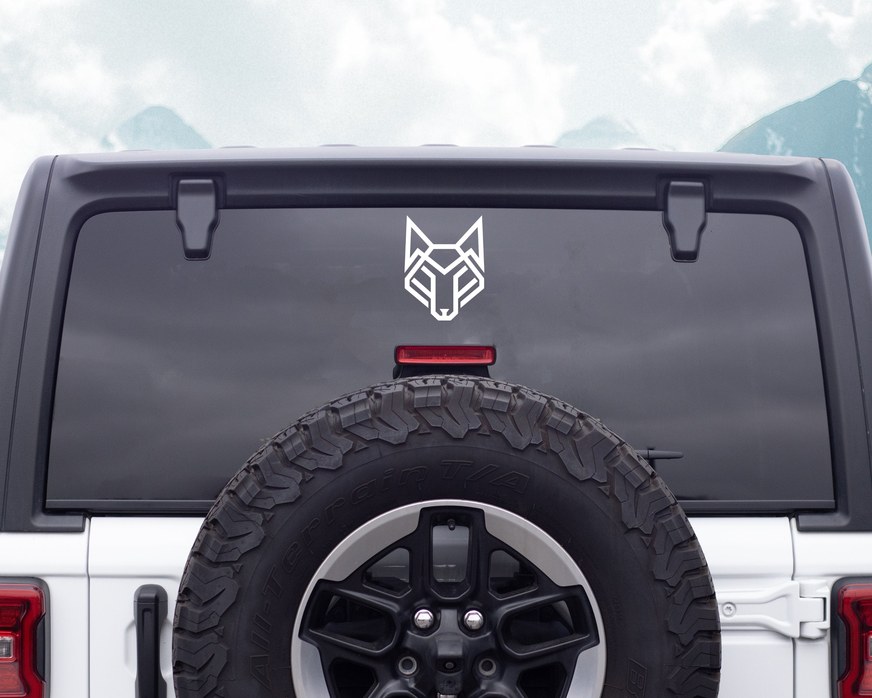 Wolf Decal, Geometric Wolf Decal, Geometric Car Decal, Wolf Car Decal, Geometric Sticker, Wolf Sticker, Adventure Decal, Laptop Sticker