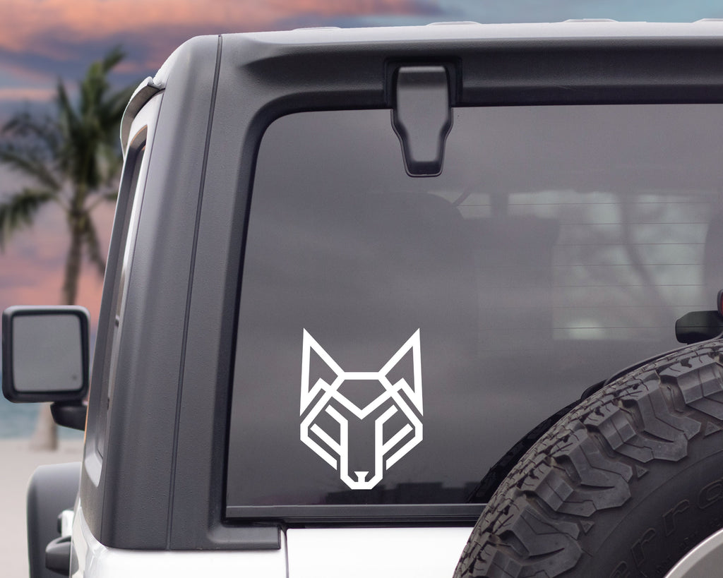 Wolf Decal, Geometric Wolf Decal, Geometric Car Decal, Wolf Car Decal, Geometric Sticker, Wolf Sticker, Adventure Decal, Laptop Sticker