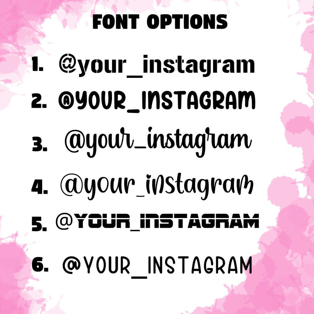 Instagram Username Sticker, Personalized Vinyl Sticker, Social Media Sticker, TikTok Username Decal, Custom Instagram Sticker